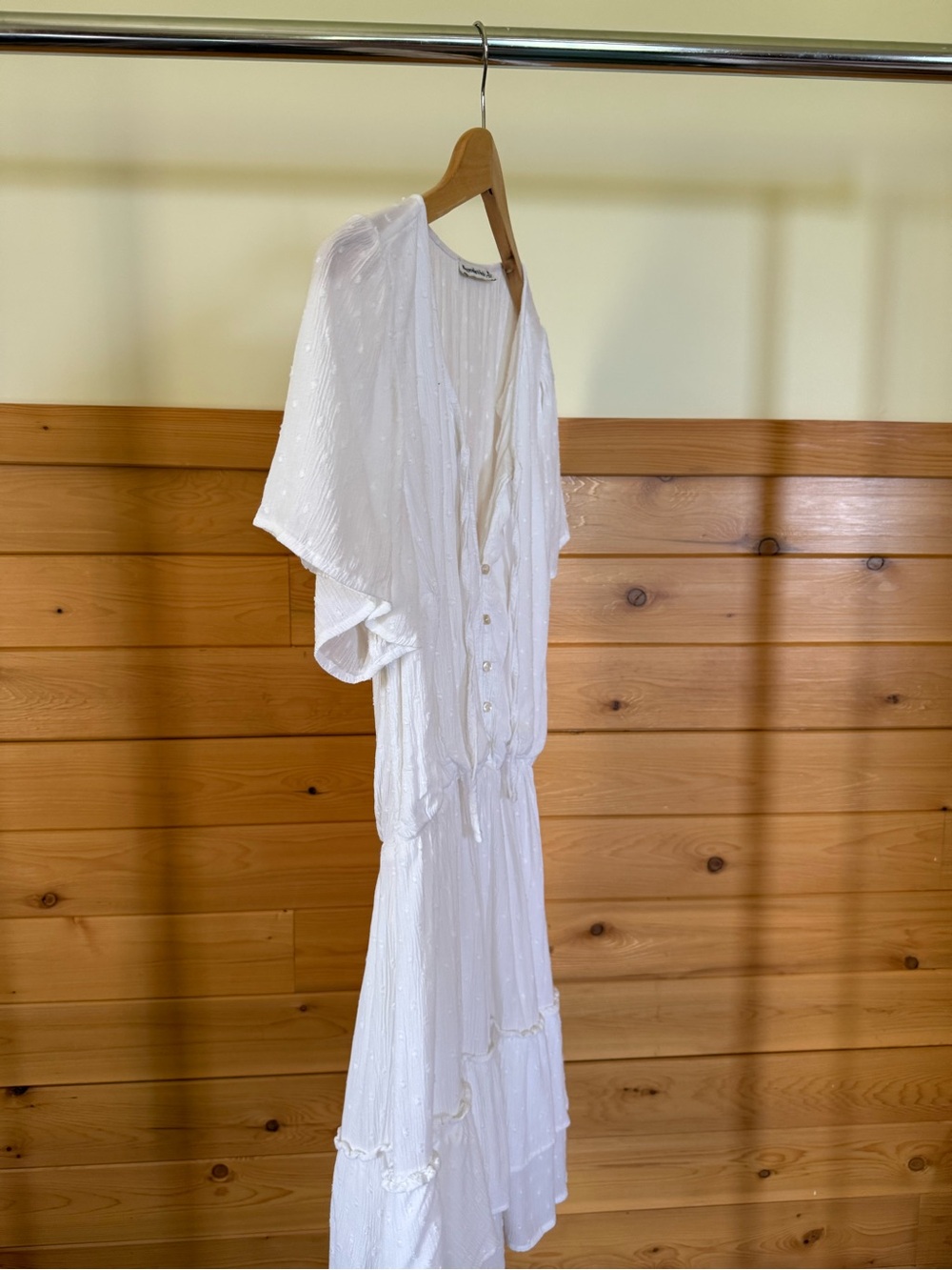 Abercrombie & Fitch Swiss Dot Tiered Mini Dress - Picture 4 of 8